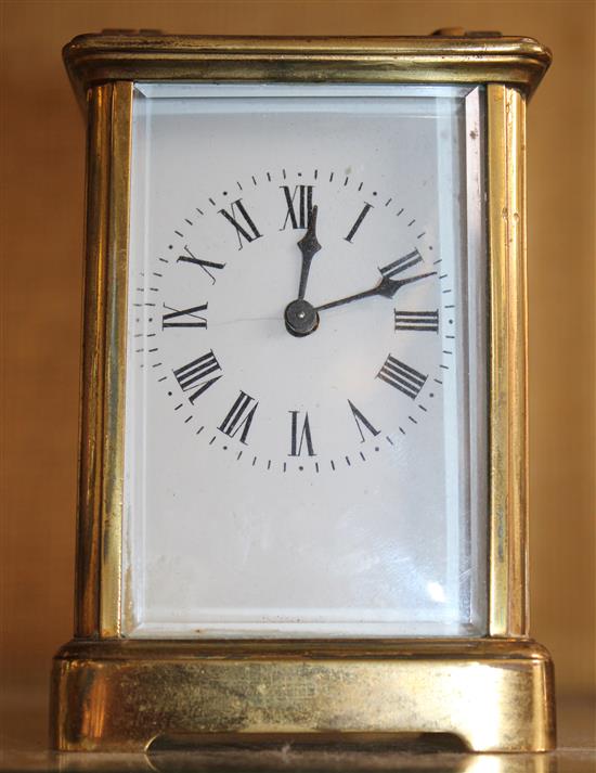 Brass cased carriage timepiece